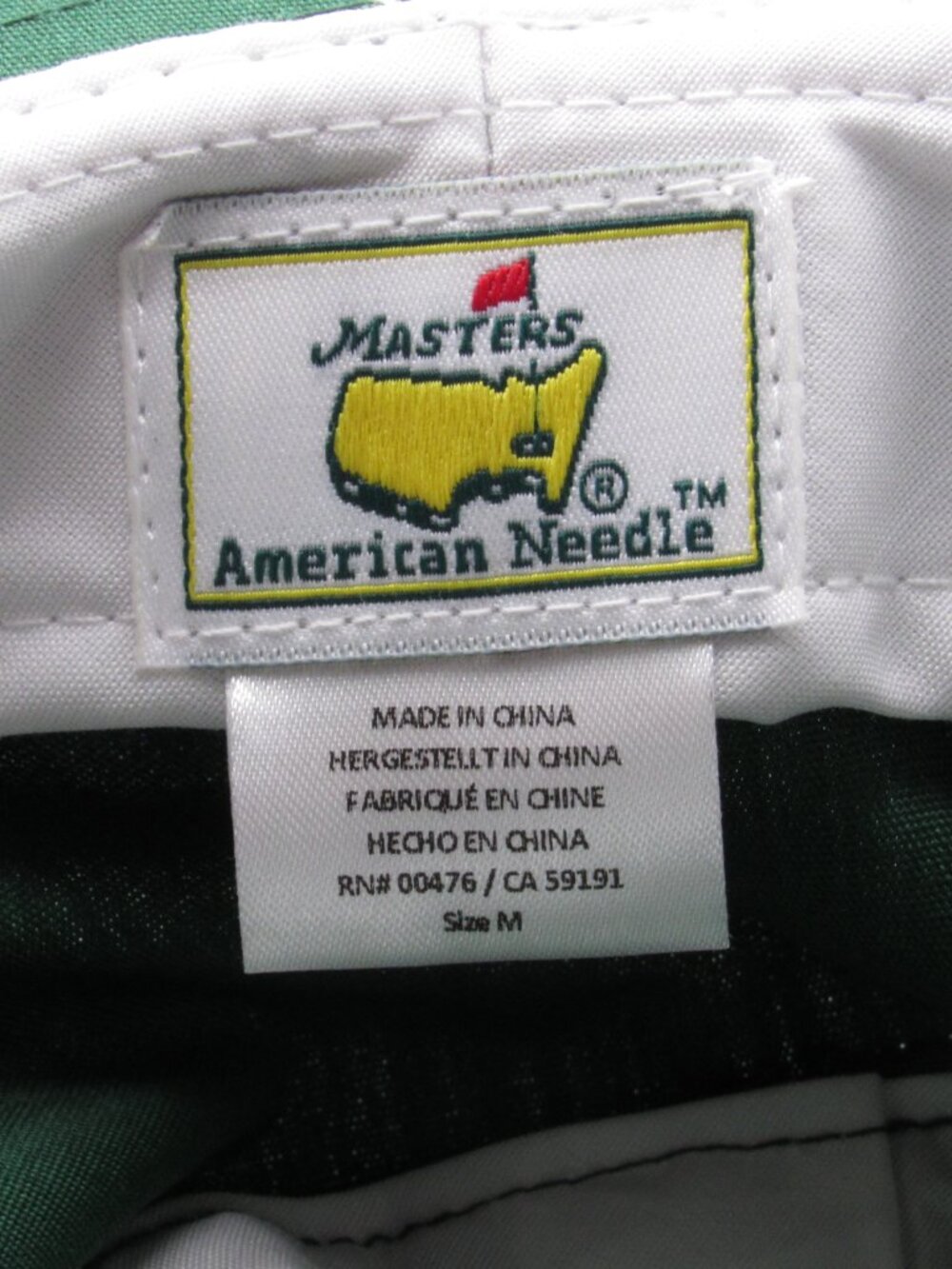 Masters Augusta National Golf Course Green & White Bucket Hat Size Medium EUC - Picture 7 of 7